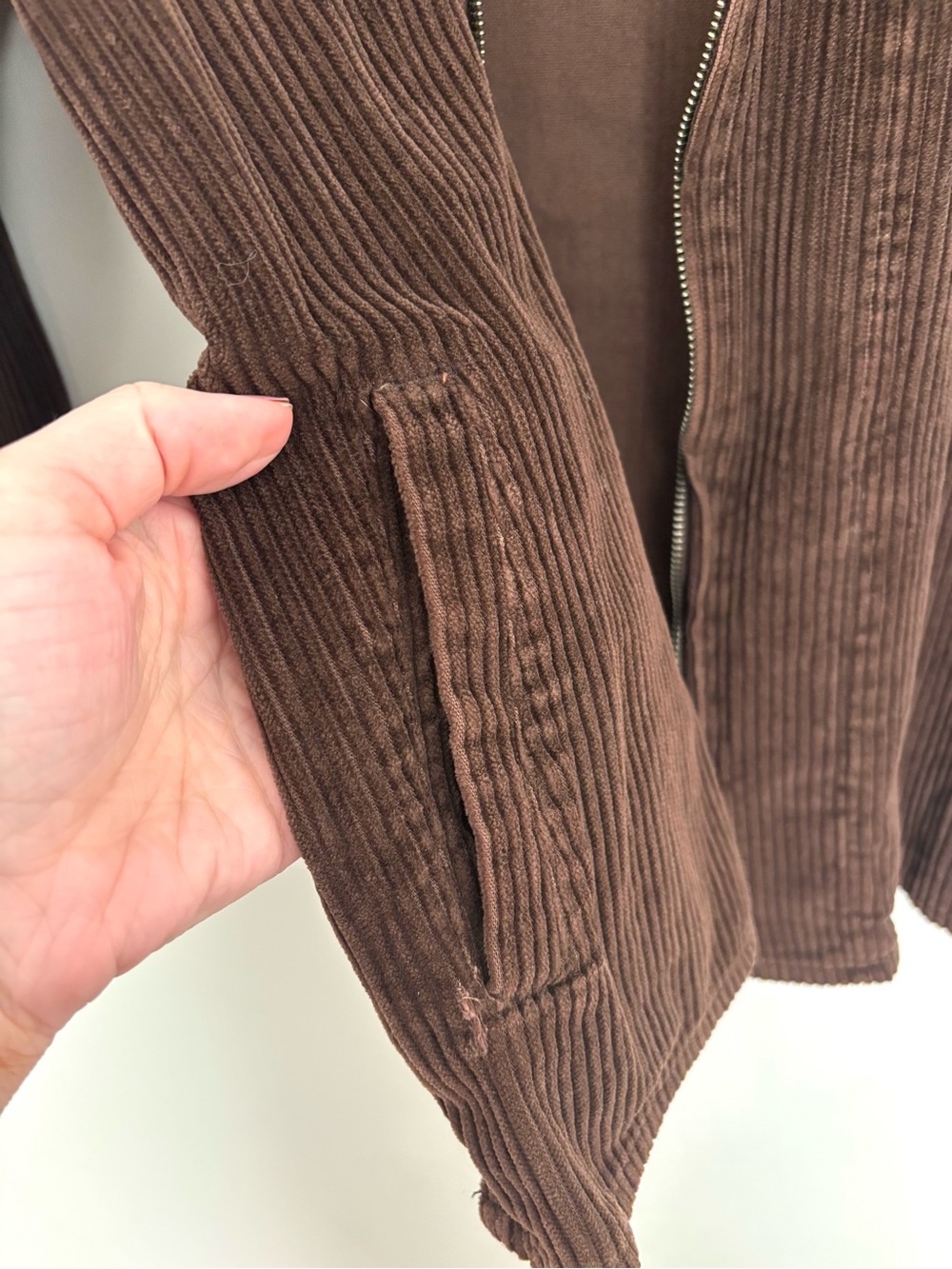 Vintage Northcrest Brown Corduroy Zip Jacket 1X (14W/16W) - Picture 7 of 7